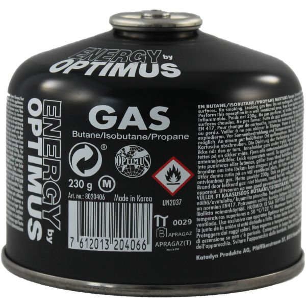 Cartuccia a gas Tactical Universal Optimus 230 g nera