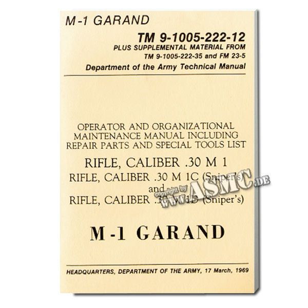 Technical manual M-1 Garand