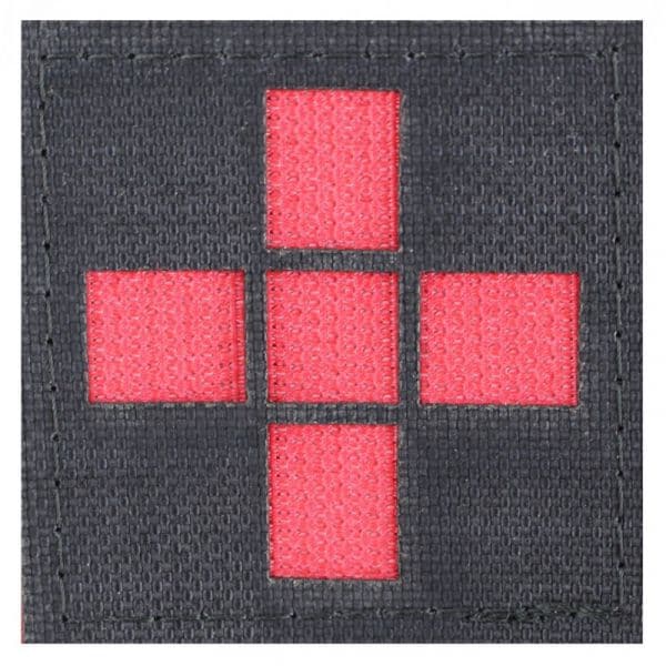 Patch in tessuto Zentauron croce rossa grande BW nero rosso