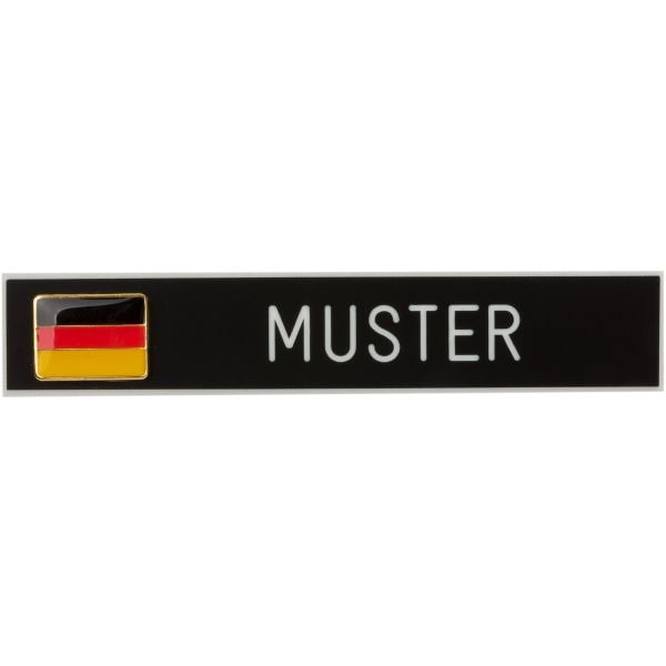 Piastra personalizzabile, sfondo nero con bandiera tedesca