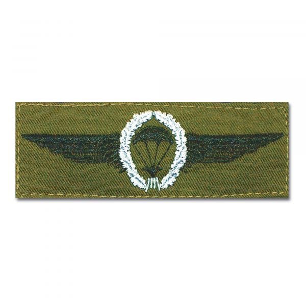 Distintivo in tessuto BW paracadutista argento/verde oliva