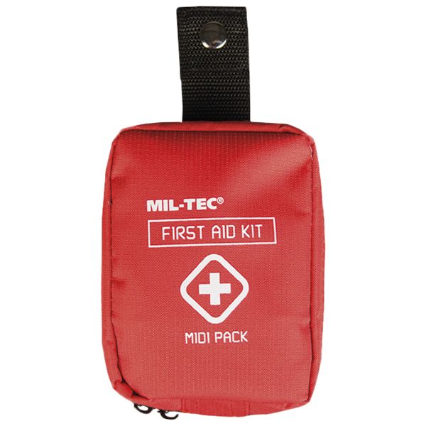 Kit Pronto soccorso first Aid, medio, Mil-Tec, rosso