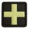 Patch 3D TAP Croce rossa Medic sfondo nero / logo fluorescente