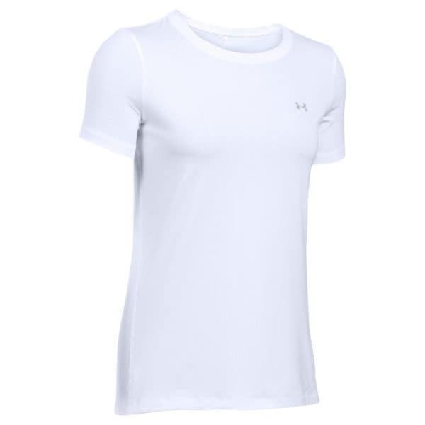 T-Shirt da donna Fitness, Under Armour, bianco/argento