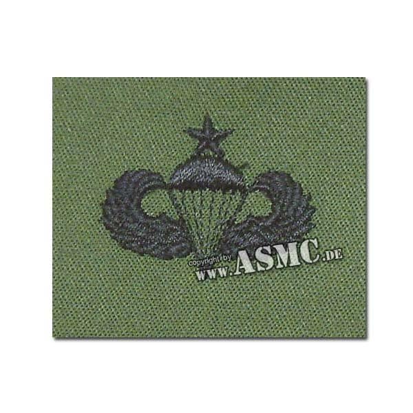 Insignia US Senior Parachutist oliv embroidered
