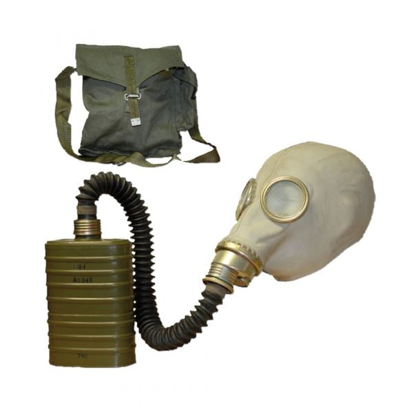 Maschera anti-gas polacca Sz M41 colore grigio usata