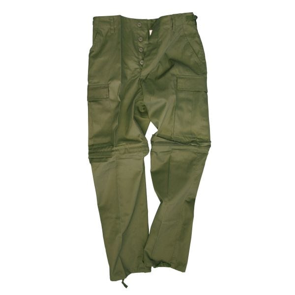 Pantaloni funzionali con cerniera zip-off verde oliva