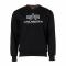 Felpa Alpha Industries Basic Sweater Embroidery nero bianco