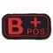 Patch 3D, gruppo sanguigno B+ Positivo, blackmedic