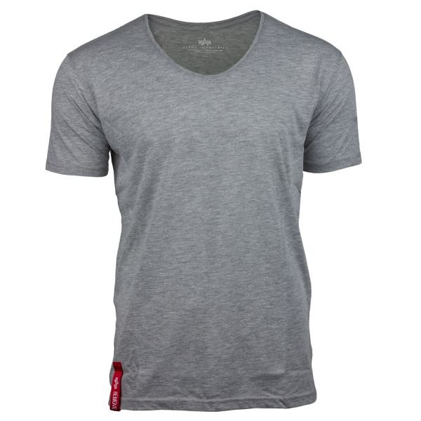 T-Shirt RBF Alpha Industries T-Shirt collo a V colore grigio