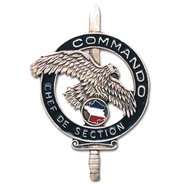 Distintivo francese in metallo Commando Capo sezione