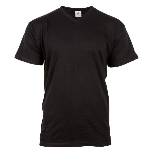 T-shirt con scollo a V colore nero