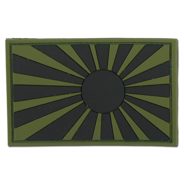 Patch 3D Bandiera guerra in Giappone verde oliva/nero