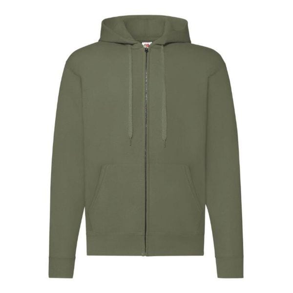 Giacca con cappuccio Fruit of the Loom Classic Hooded oliva