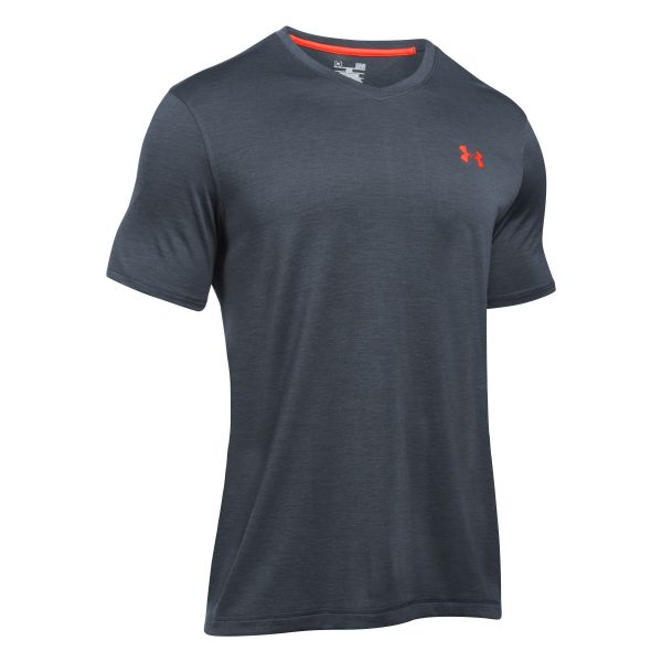 T-Shirt da uomo Tech, collo a V, Under Armour, grigio