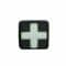3D-Patch Red Cross Medical bagliore nel buio 25 mm