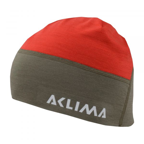 Aclima Beanie LightWool Hunting Safety rot ranger green