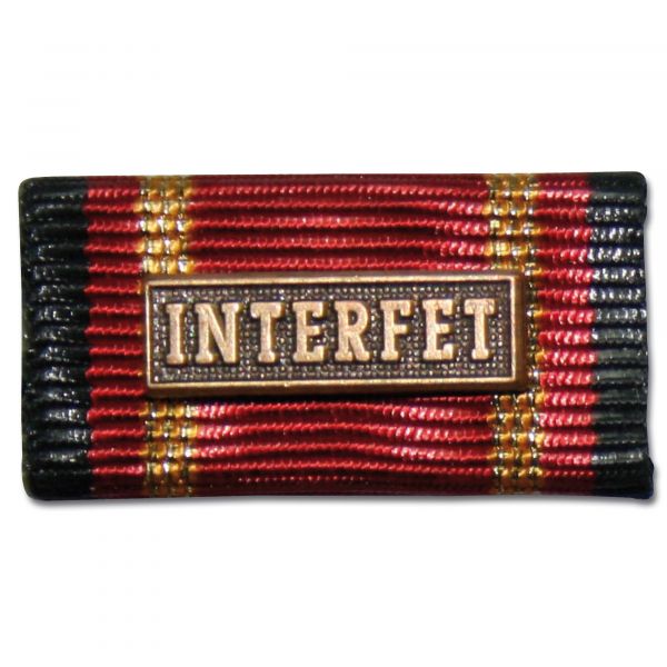 Label Pin Auslandseinsatz INTERFET bronze
