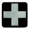 3D-Patch Croce Rossa medica nero-argento