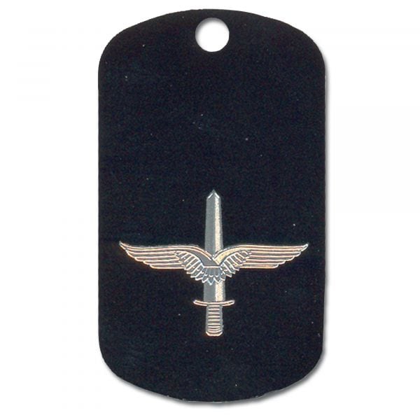 Piastrina con incisione simbolo Aviazione Militare, nera