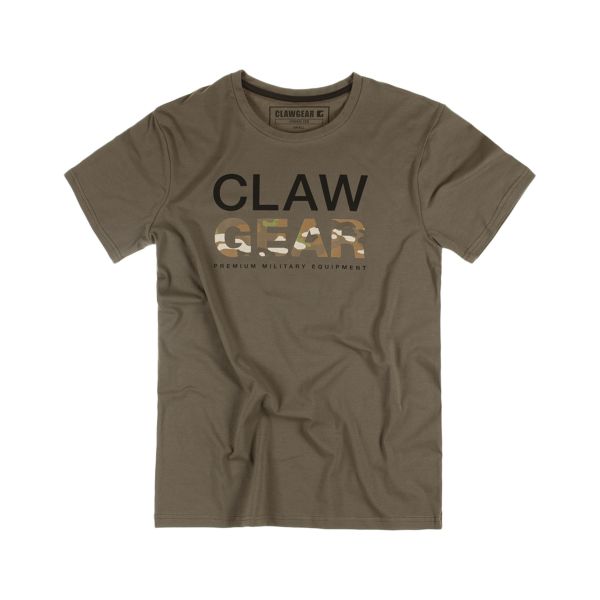 T-Shirt Mc Tee marca ClawGear grigio pietra oliva