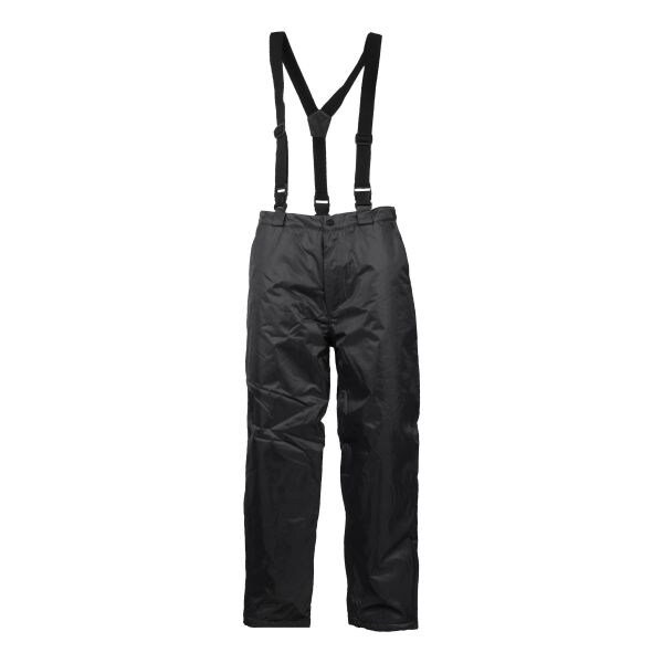 Pantaloni termici con bretelle, colore nero