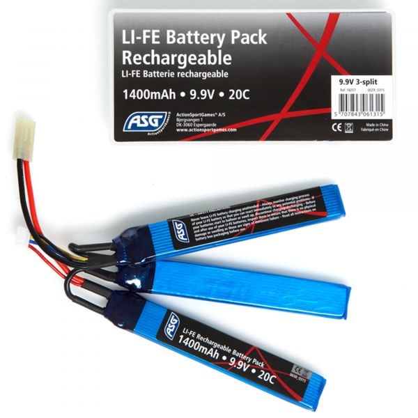 Batteria a triplo stick softair ASG 9.9V 1400 mAh LI-FE