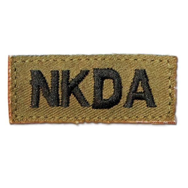 Distintivo in tessuto con velcro NKDA kaki