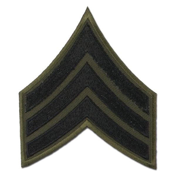 Set patch in tessuto rango Sergente US verde oliva