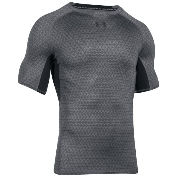 T-Shirt HeatGear Printed Under Armour grigio nera