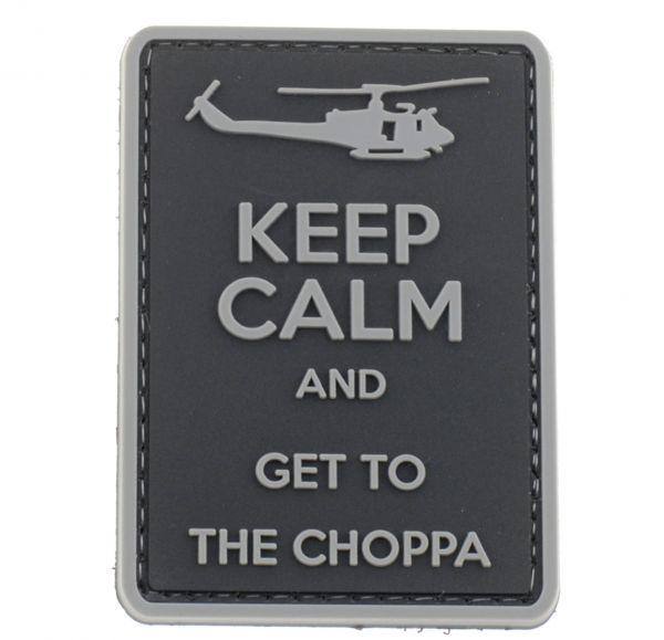 Patch in PVC La Patcheria Keep Calm and Get to the Choppa nero