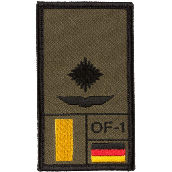 Patch di rango Luogotenente aeronautica Café Viereck oliva