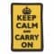 3D-Patch Keep Calm and Carry su giallo
