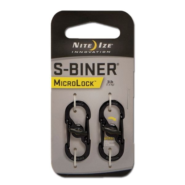 Acciaio S-Biner nero Microlock 2 pz