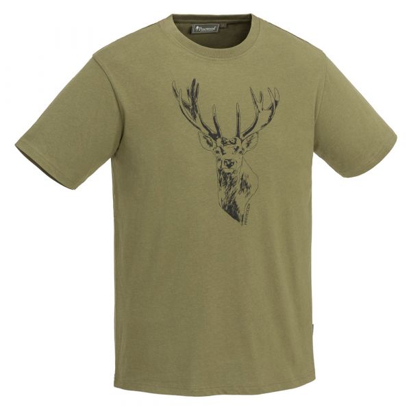 Pinewood T-Shirt Red Deer oliv