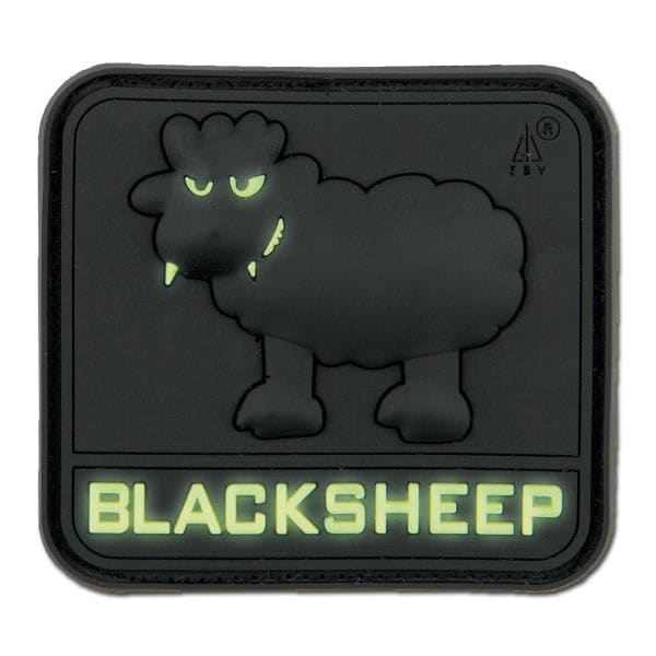 3D-Patch Black Sheep fotoluminescente