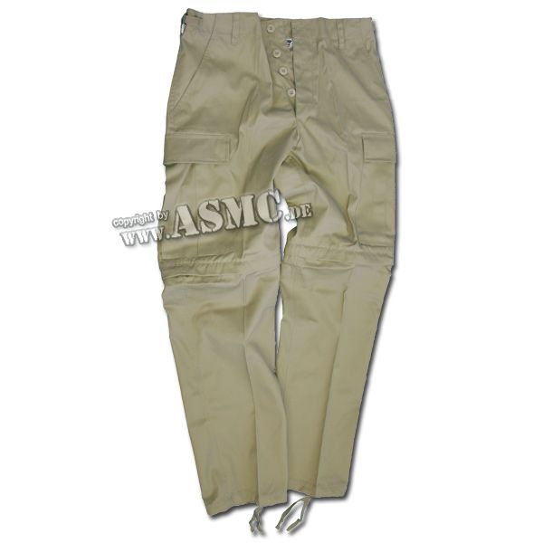 Pantaloni funzionali con cerniera zip-off color kaki