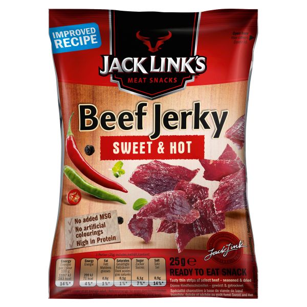 Carne secca, Jack Links, Beef Jerky Sweet and Hot, 25 g