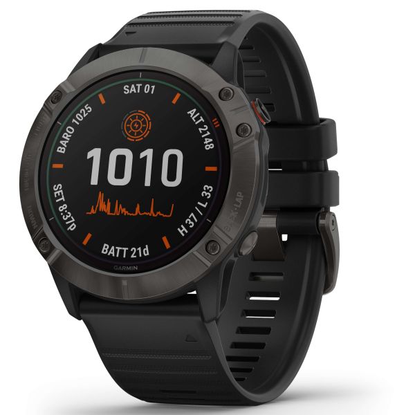 Orologio Fenix 6X Pro Solar Garmin Smartwatch nero grigio ardesi