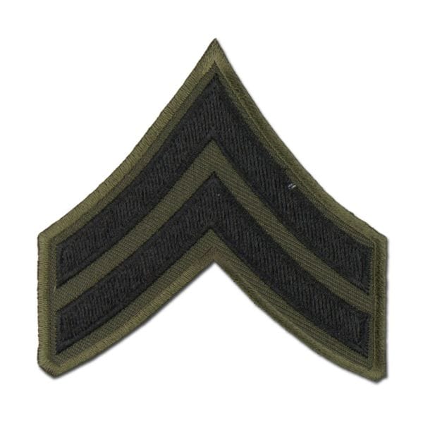 Set distintivo di rango in tessuto Caporale US nero