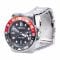M+WATCH Armbanduhr Mondaine Aqua Steel 41 silberfarben rot